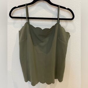 Banana Republic Olive Scallop Camisole